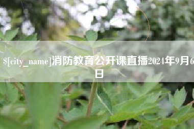 林州消防教育公开课直播2024年9月6日