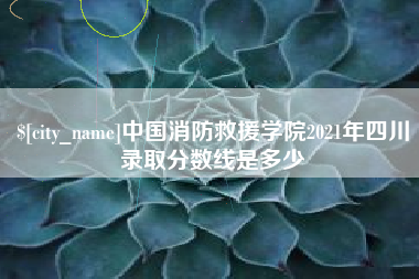 林州中国消防救援学院2021年四川录取分数线是多少