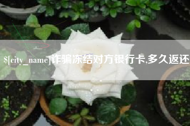 林州诈骗冻结对方银行卡,多久返还