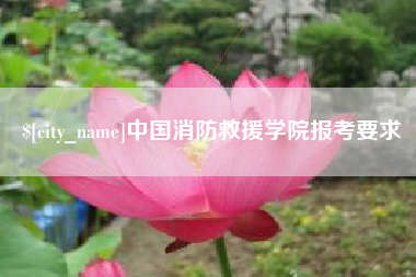 林州中国消防救援学院报考要求