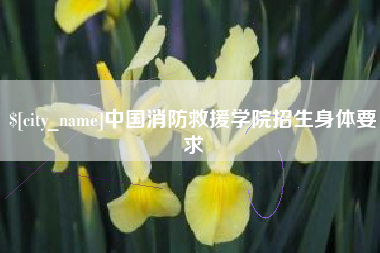 林州中国消防救援学院招生身体要求