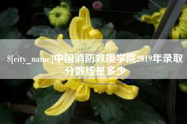 林州中国消防救援学院2019年录取分数线是多少