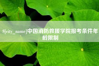 林州中国消防救援学院报考条件年龄限制