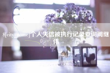 林州个人失信被执行记录查询阚继伟