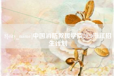 林州中国消防救援学院2020浙江招生计划