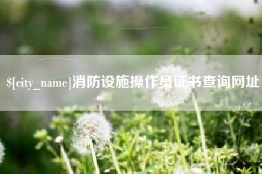 林州消防设施操作员证书查询网址