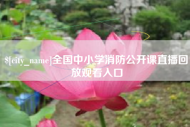 林州全国中小学消防公开课直播回放观看入口