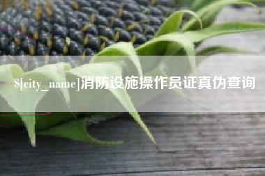 林州消防设施操作员证真伪查询