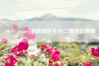 林州中国消防平台二维码在哪里