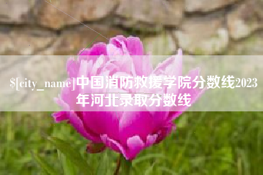 林州中国消防救援学院分数线2023年河北录取分数线