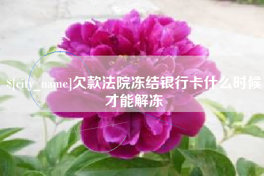 林州欠款法院冻结银行卡什么时候才能解冻