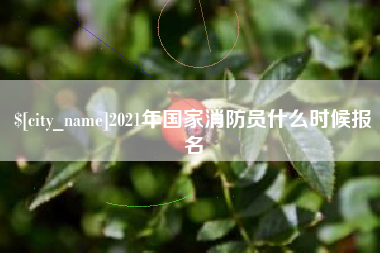 林州2021年国家消防员什么时候报名