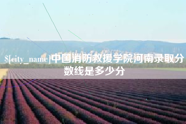 林州中国消防救援学院河南录取分数线是多少分
