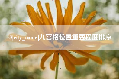 林州九宫格位置重要程度排序