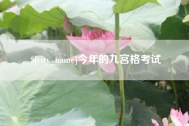 林州今年的九宫格考试
