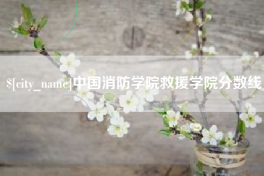 林州中国消防学院救援学院分数线